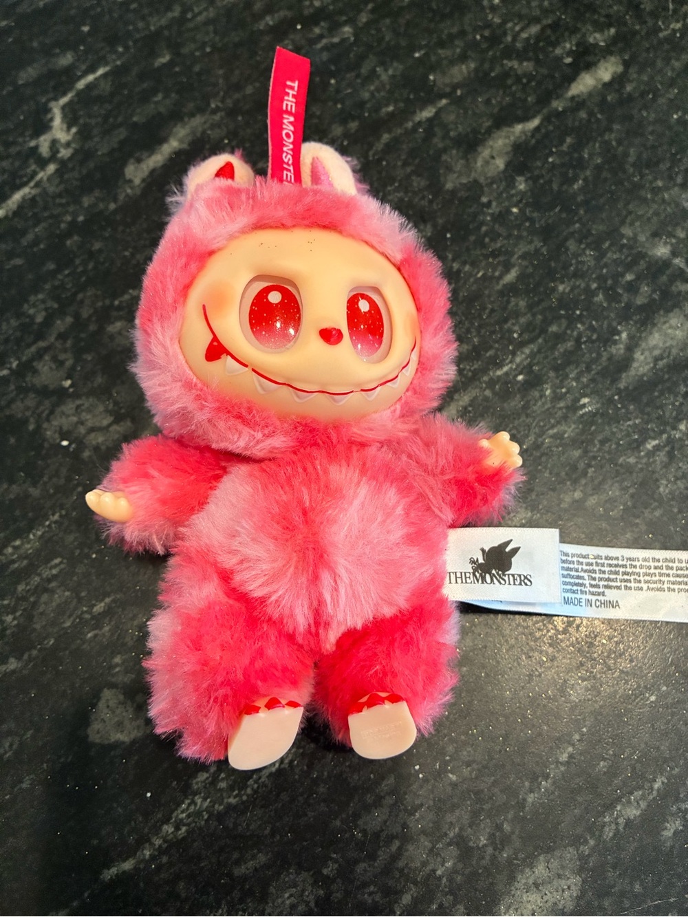 POP MART Labubu “Love” Big Into Energy Series Plush Pendant Red And Pink Figure